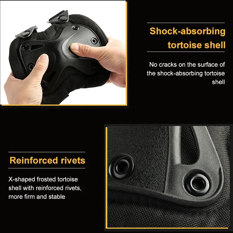 Unique X-shaped Couples Hatch XTAK Knee and Elbow Pads Protective Gear(Black)