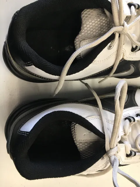 Used Nike White/Black Sr Size 10 Golf Shoes