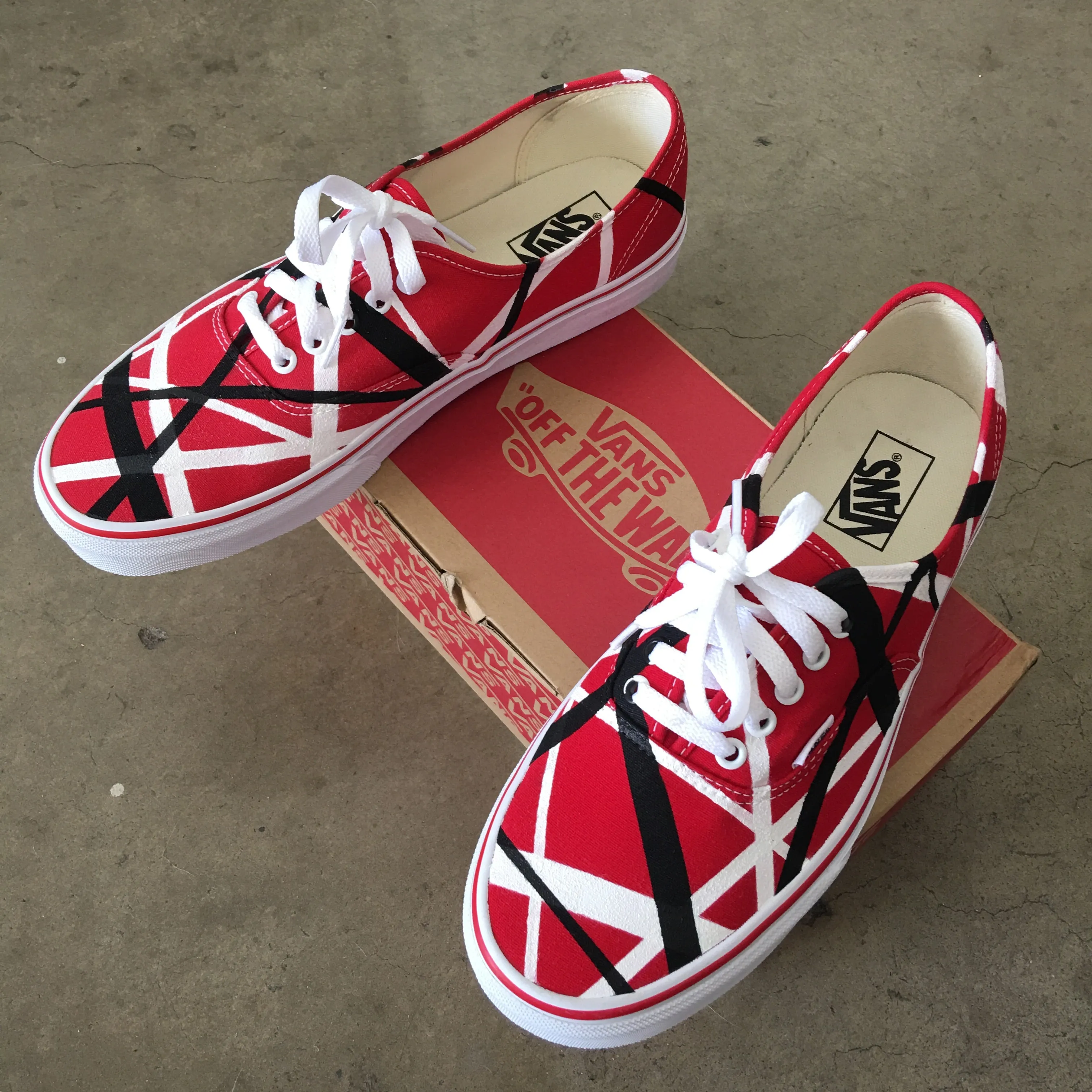 Van Halen Theme Vans Authentic Shoes