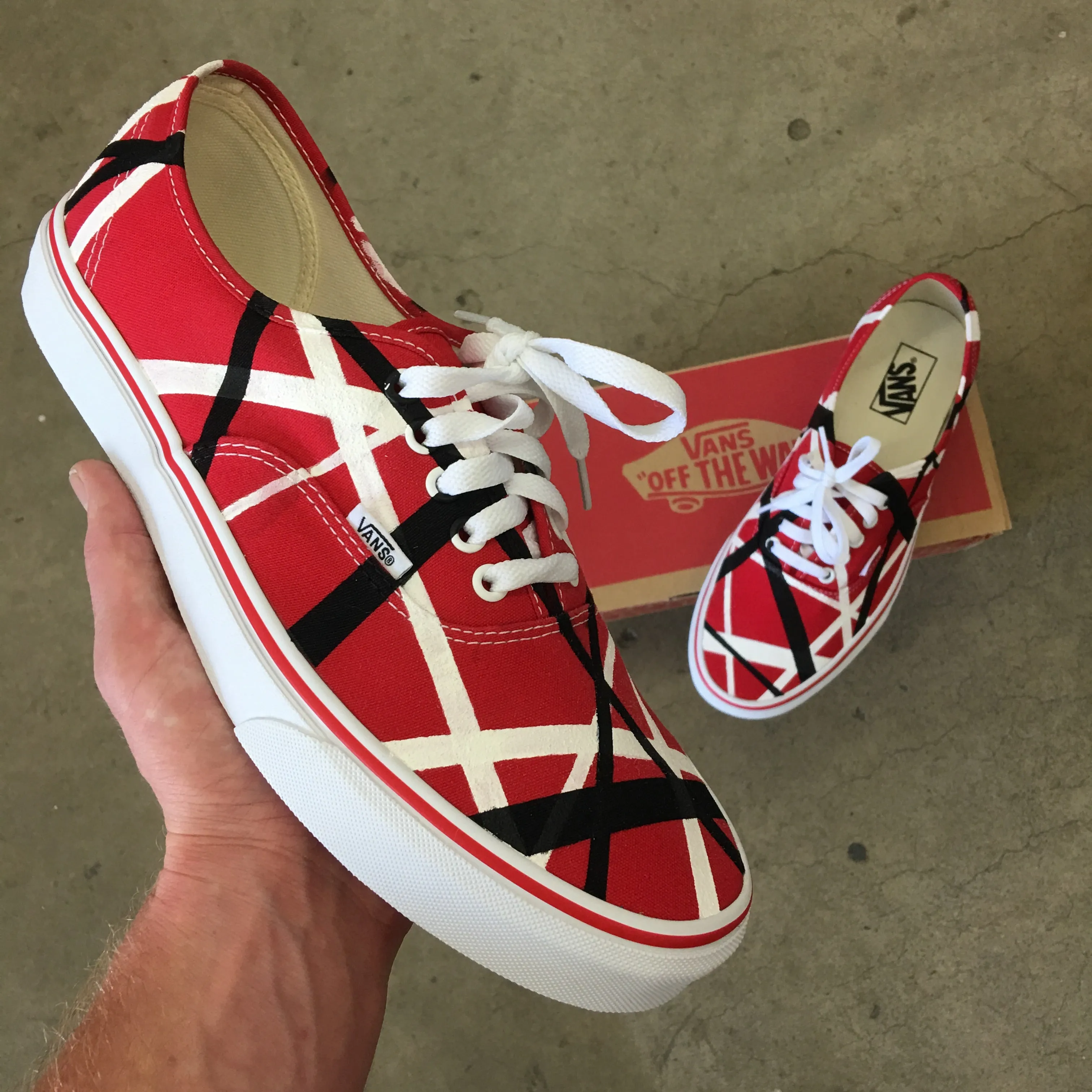 Van Halen Theme Vans Authentic Shoes