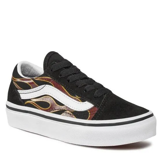 Vans Kid's Sk8-Hi Fire Reissue VLT LX Shoes - Black / Orange