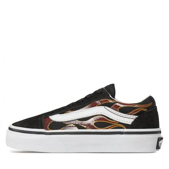 Vans Kid's Sk8-Hi Fire Reissue VLT LX Shoes - Black / Orange