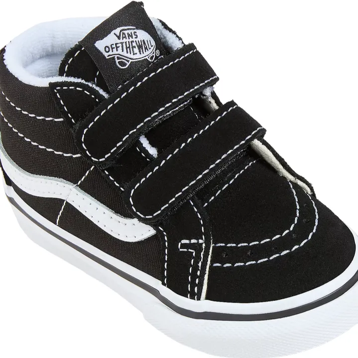 Vans scarpa sneakers da bambino con strappo SK8-Mid Reissue V VN00018W6BT nero-bianco