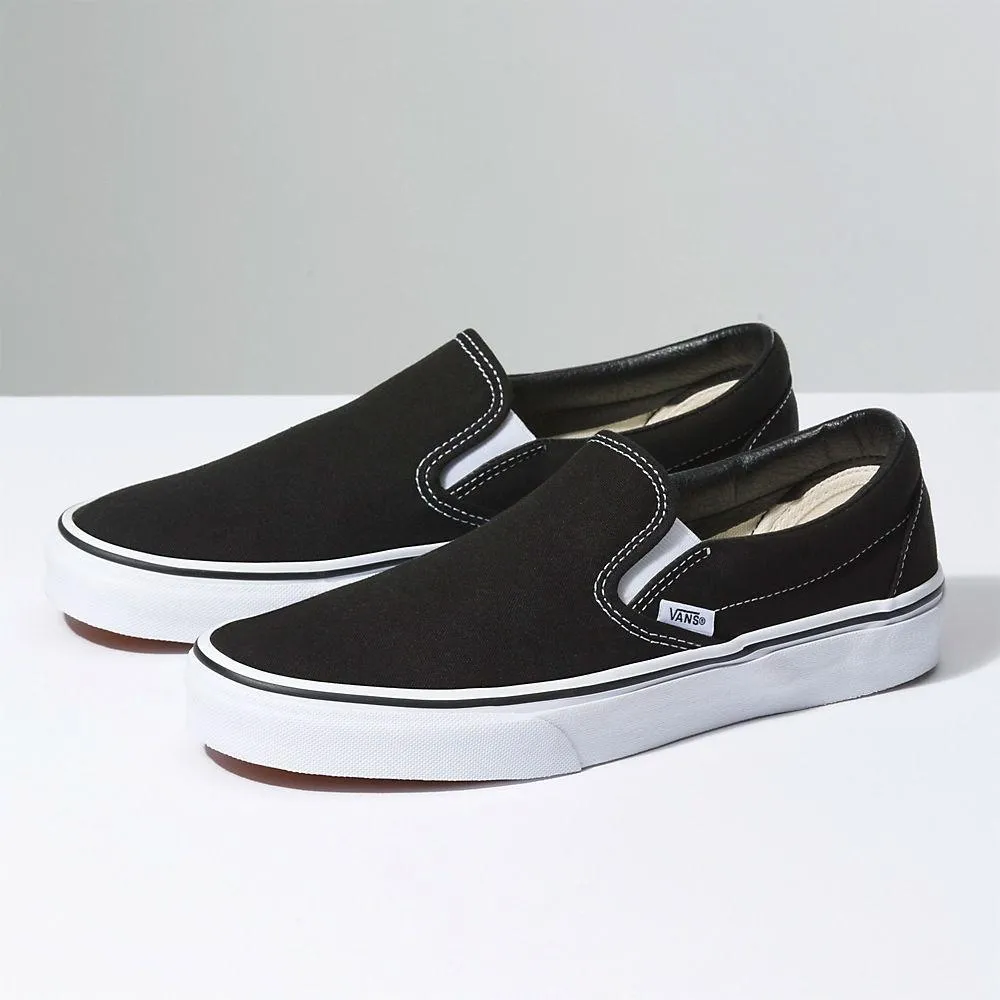 Vans Unisex Classic Slip On Black Canvas