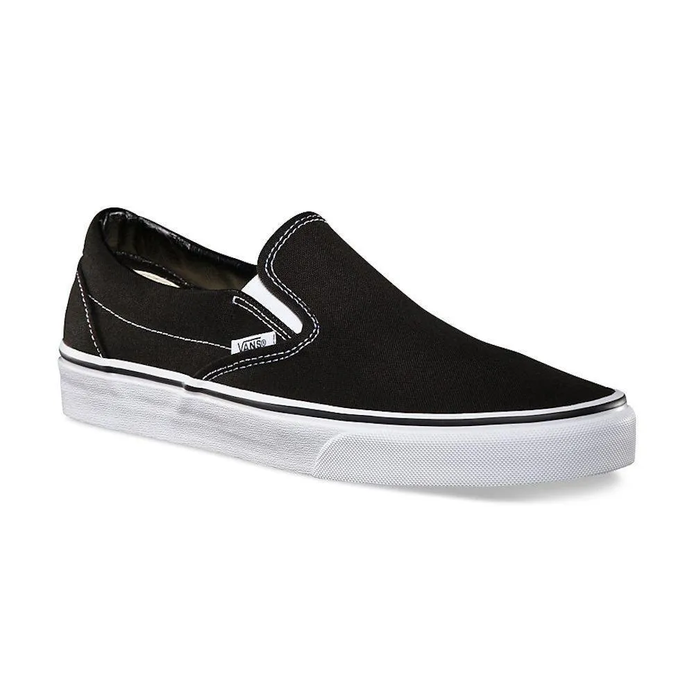 Vans Unisex Classic Slip On Black Canvas