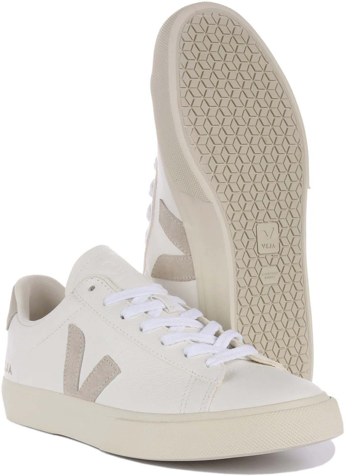 Veja Campo Chromefree In White Grey For Men