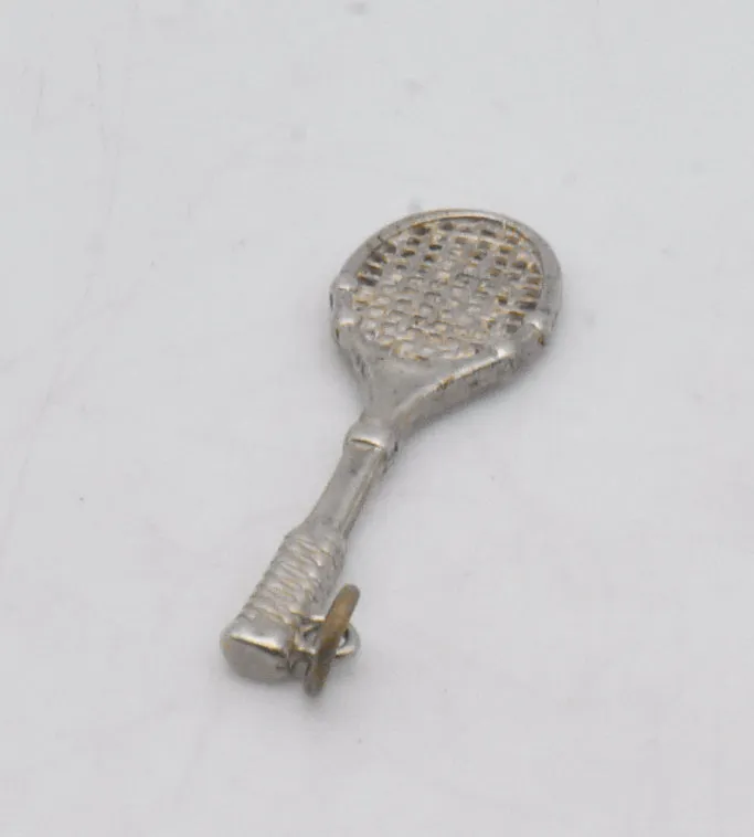 Vintage 835 Silver Tennis Racket Charm