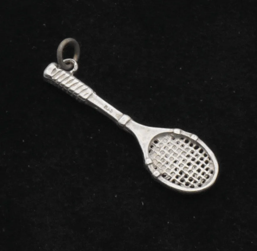 Vintage 835 Silver Tennis Racket Charm