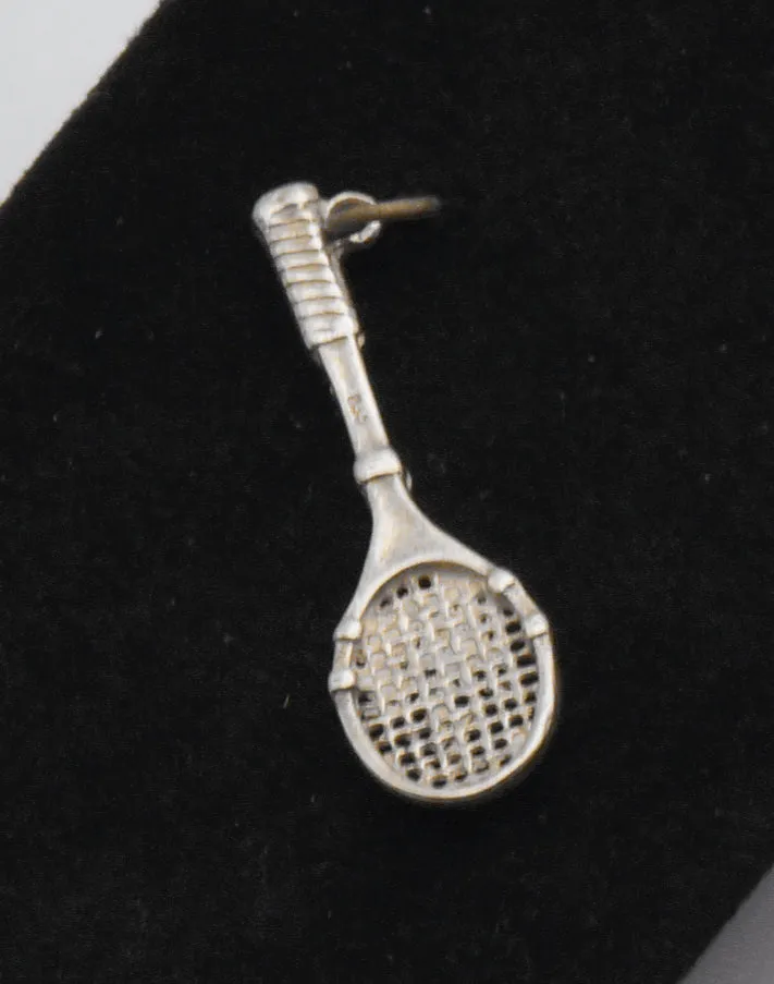 Vintage 835 Silver Tennis Racket Charm