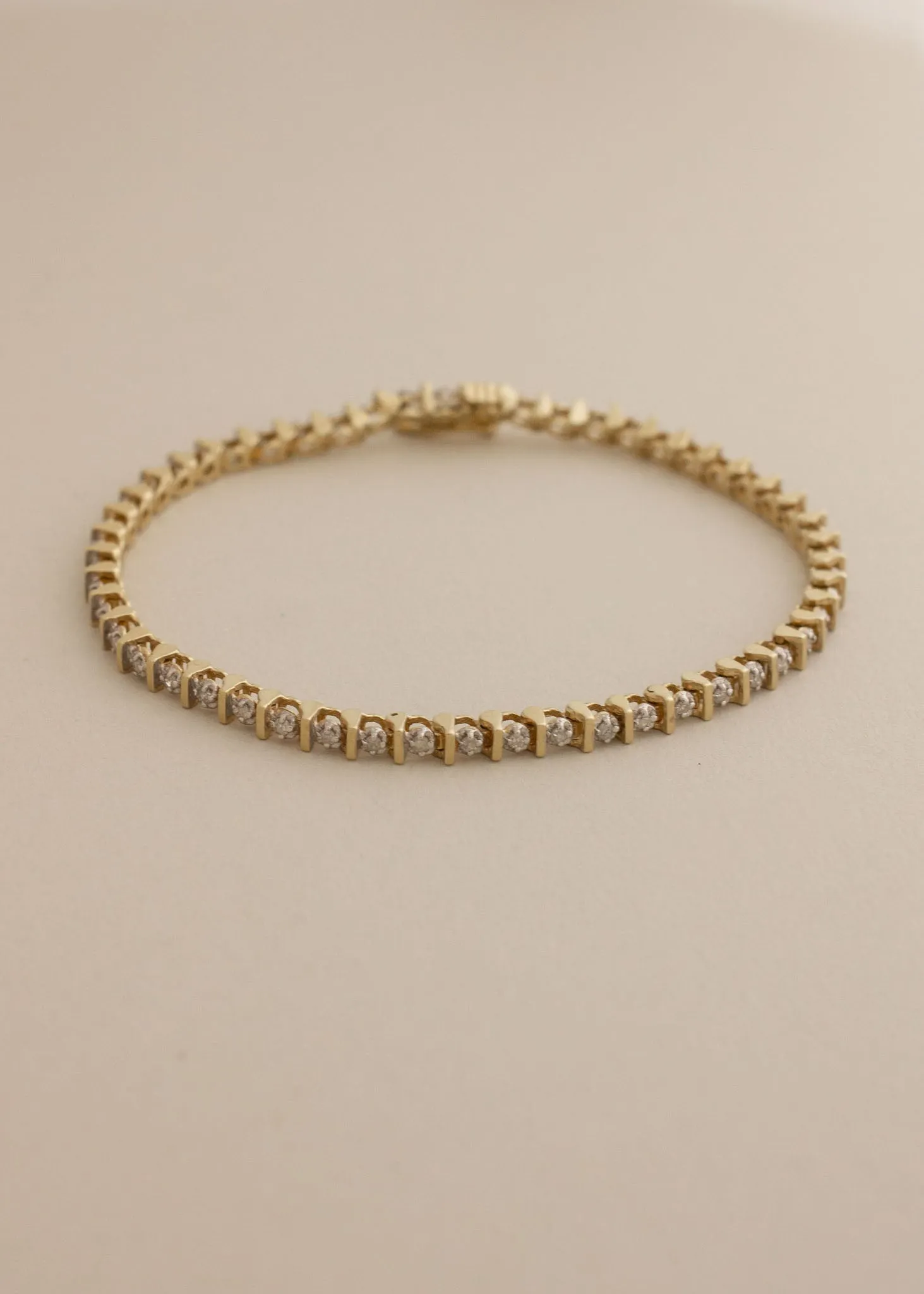 Vintage Bar Tennis Bracelet 1.0ctw