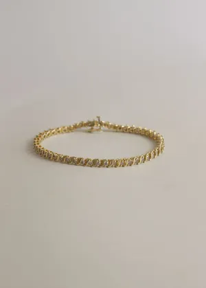 Vintage S Link Tennis Bracelet 1.75 Ctw