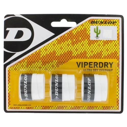 Viperdry White 3 Pack Ultra Dry Tennis Overgrip