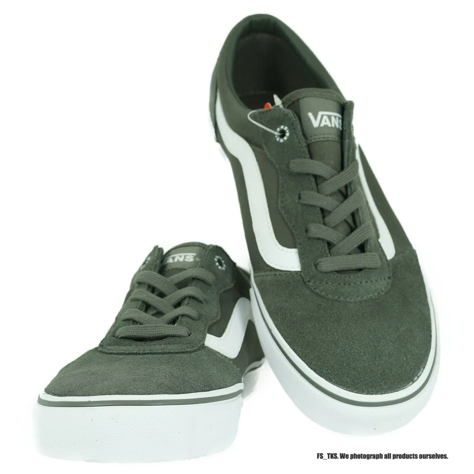 VN000ZUVFM5 VANS Milton Suede/Canvas (Charcoal) Men Sneakers Size 8