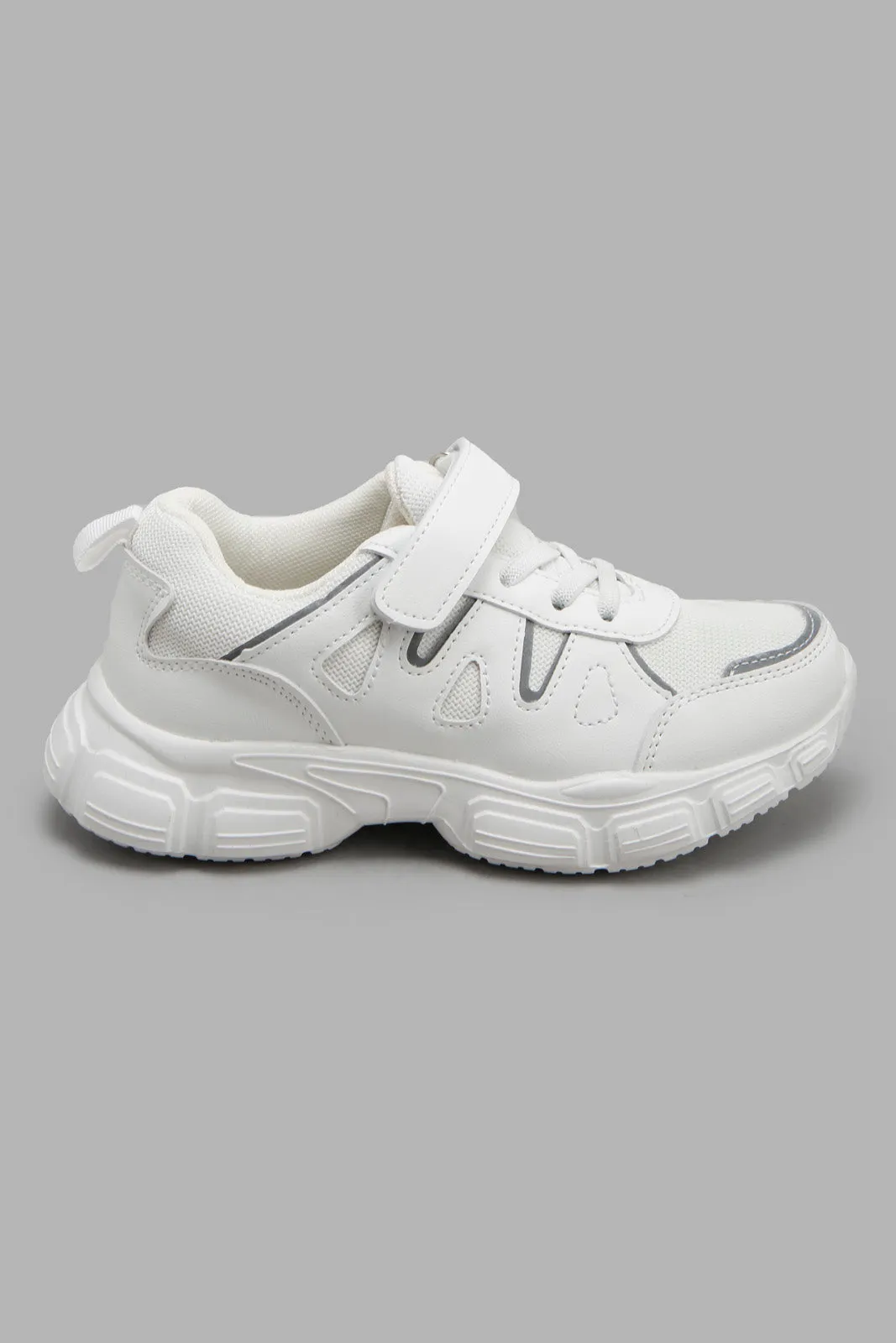 White Chunky Sneaker For Boys