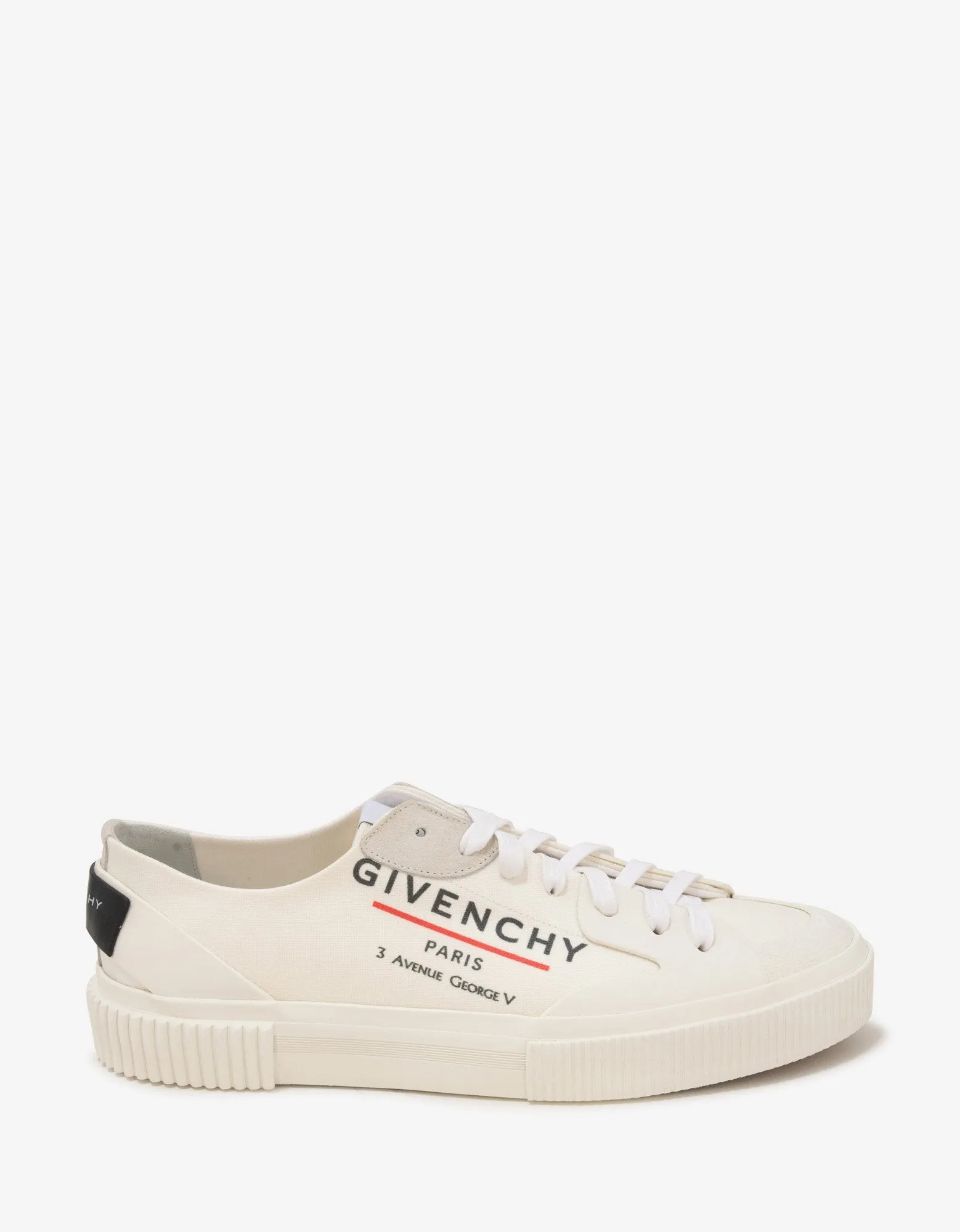 White Tennis Light Low Canvas Trainers -