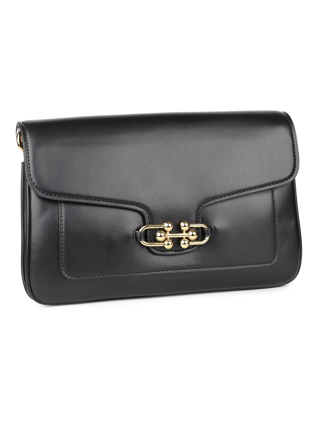 Women Black Solid Shoulder Bag