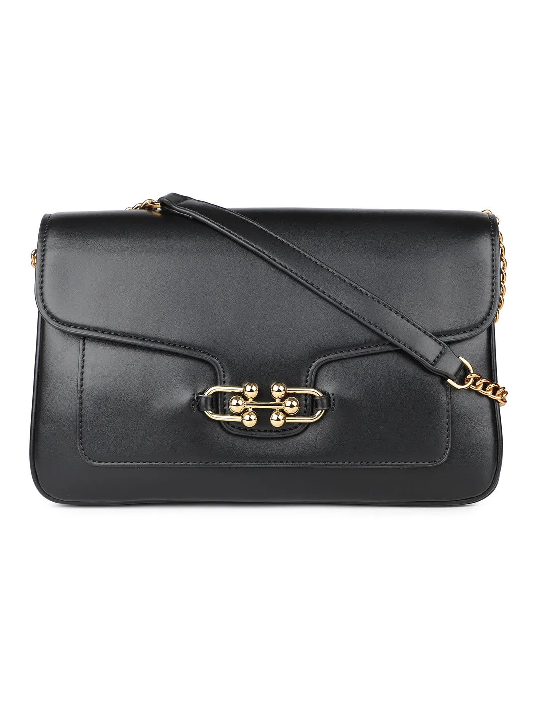 Women Black Solid Shoulder Bag