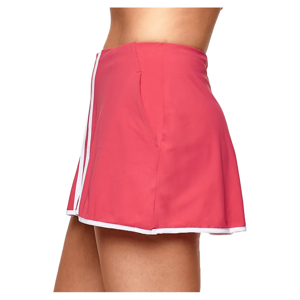 Women`s 13 Inch Box Pleated Tennis Skort Geranium