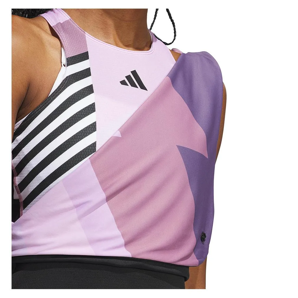 Women's Aero Ready Transformative Tennis Dress Wonder Orchid and Black