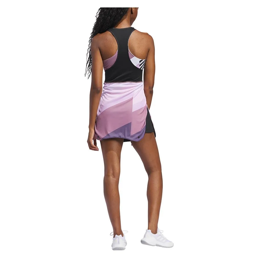 Women's Aero Ready Transformative Tennis Dress Wonder Orchid and Black