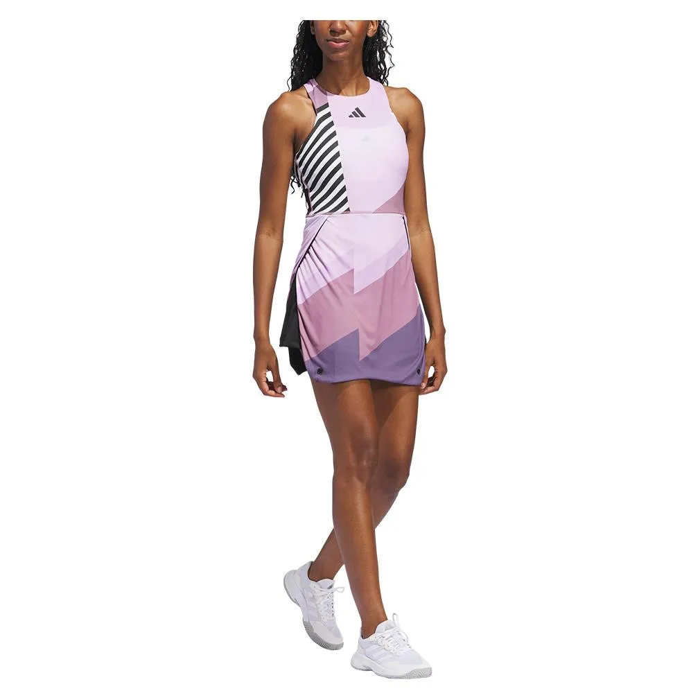 Women's Aero Ready Transformative Tennis Dress Wonder Orchid and Black