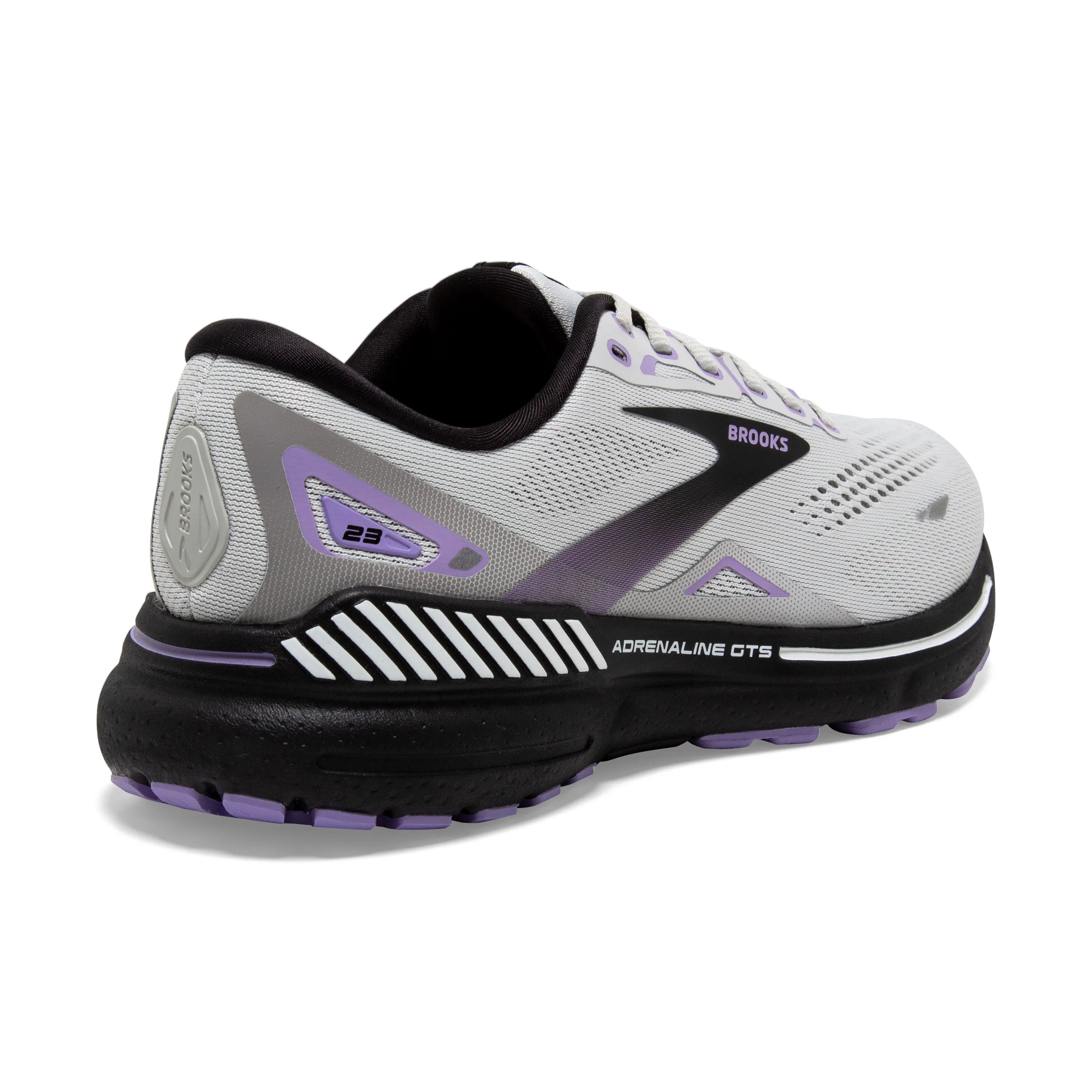 Women's Brooks Adrenaline GTS 23 Color: Grey/Black/Purple (EXTRA WIDE WIDTH)