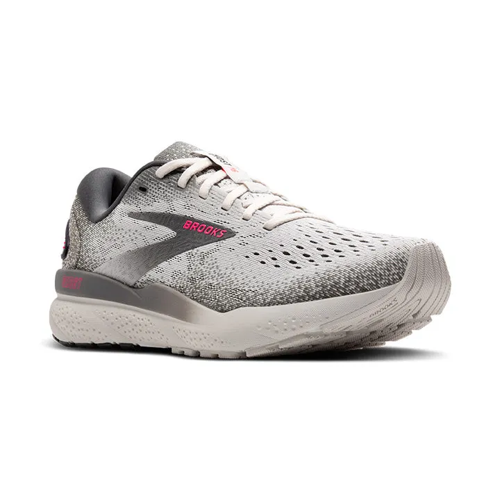 WOMEN'S BROOKS GHOST 16 1204071B006 COLOR: GREY/GARGOYLE/PINK