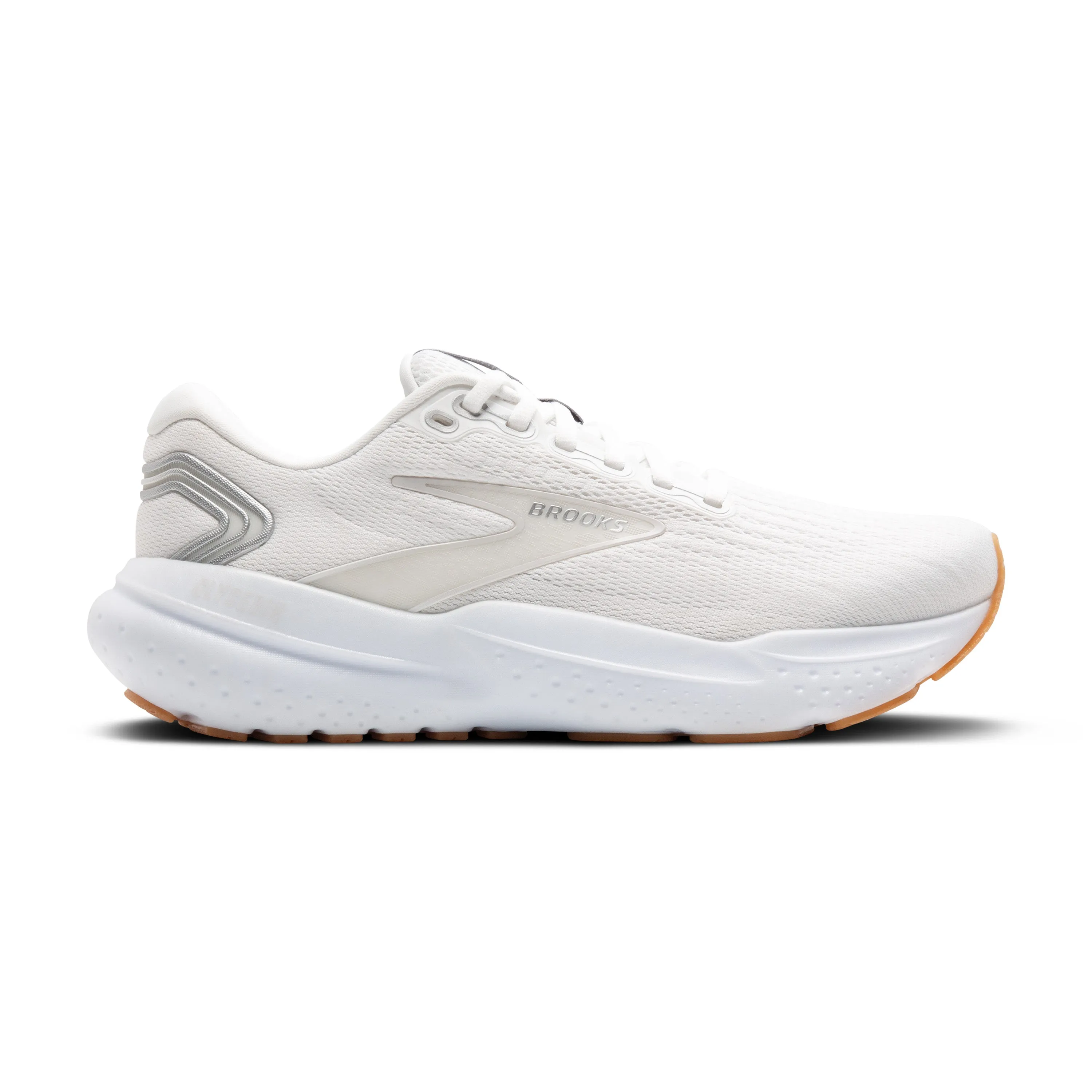 Women's Brooks Glycerin 21 Color: White/Silver/Biscuit