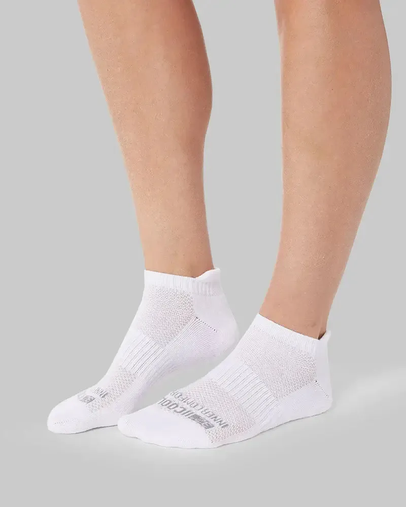 Women's Cool Comfort Ankle Running Sock, 6-Pack - White