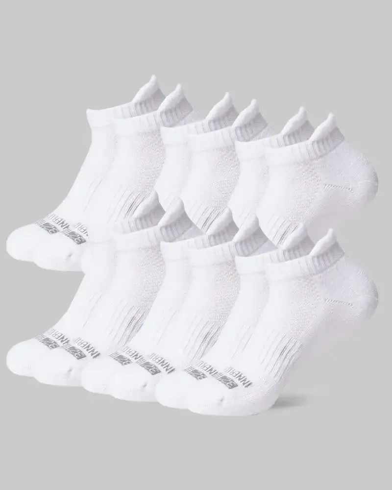 Women's Cool Comfort Ankle Running Sock, 6-Pack - White