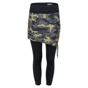 Women`s Elise Tennis Capri Black and Camo