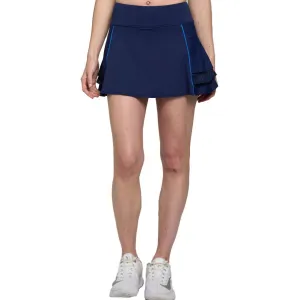 Women's Elite Down The Line 13 Inch Tennis Skort Marine and Cornflower