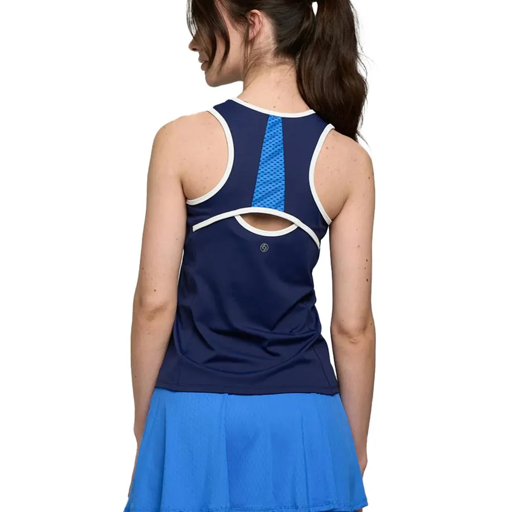 Women's Elite Superior Tennis Tank Marine and Cornflower