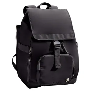 Women's Fold Over Tennis Backpack Black