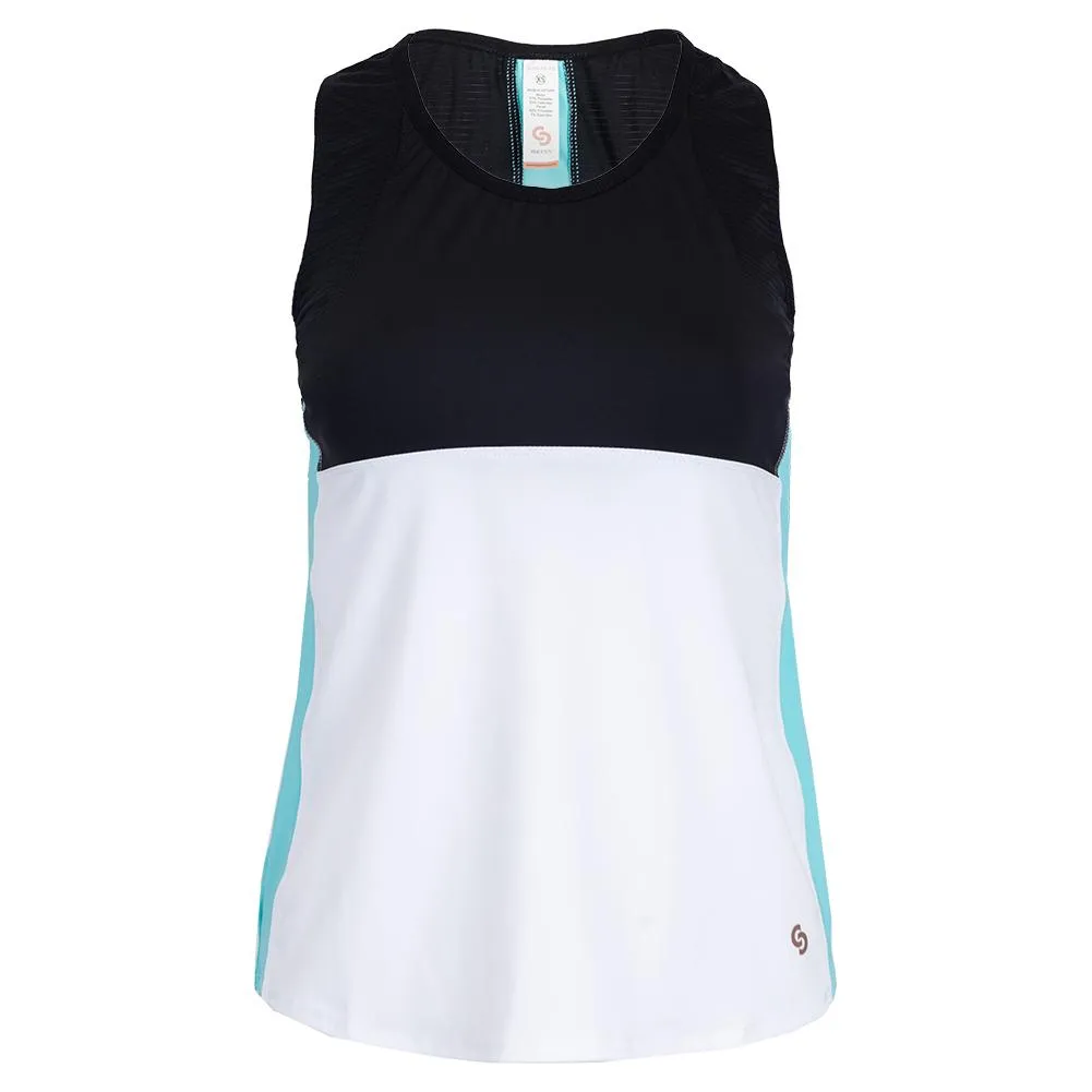 Women's Giovanni Tennis Tank Black and White