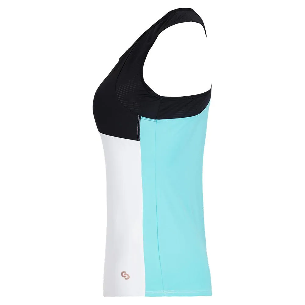 Women's Giovanni Tennis Tank Black and White