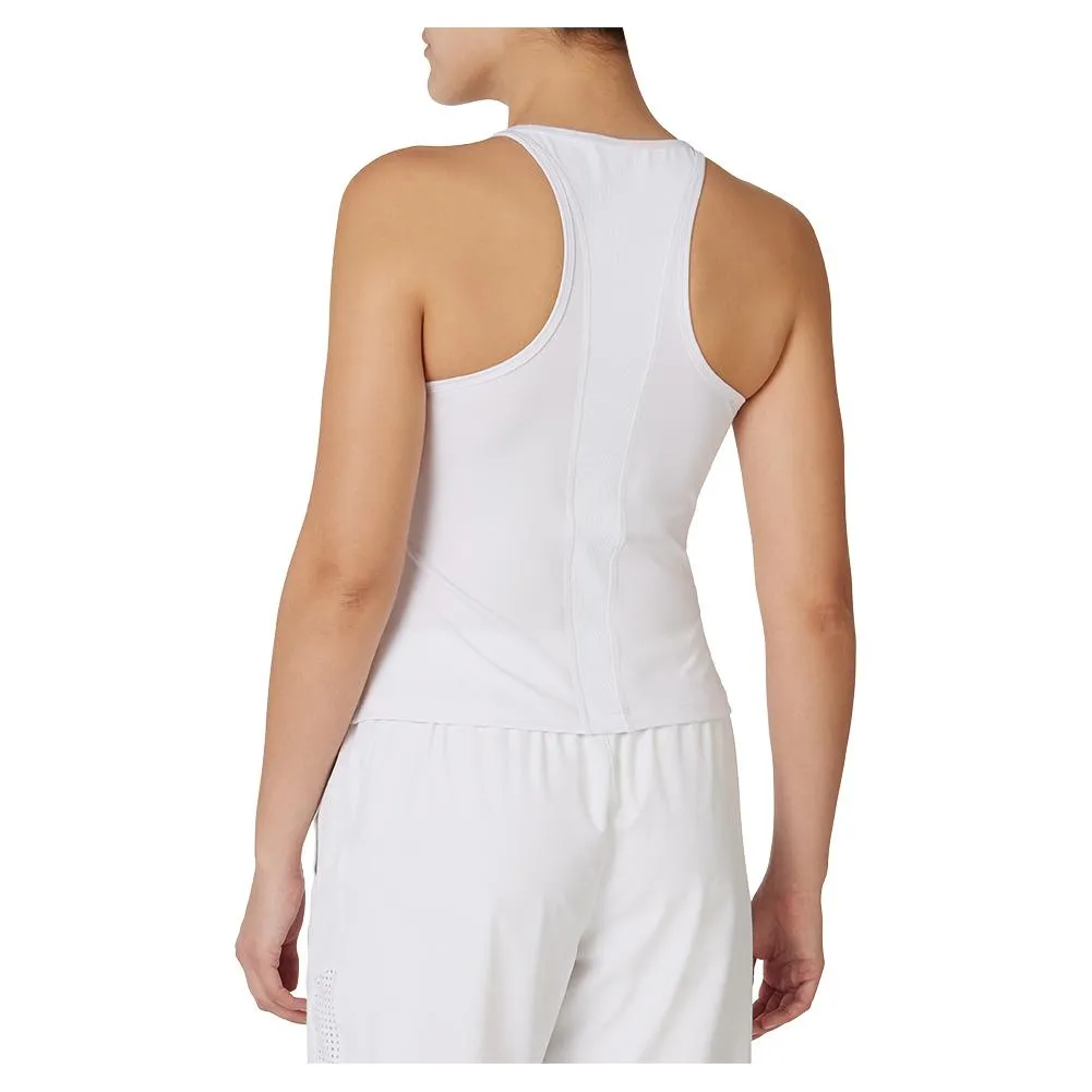 Women's Halter Court Tennis Tank White