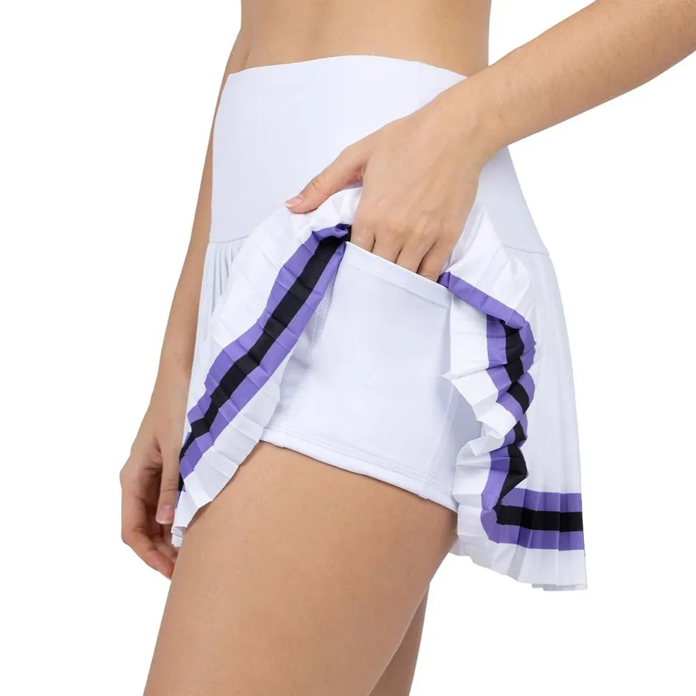 Women's Harper Tennis Skort White and Lavender