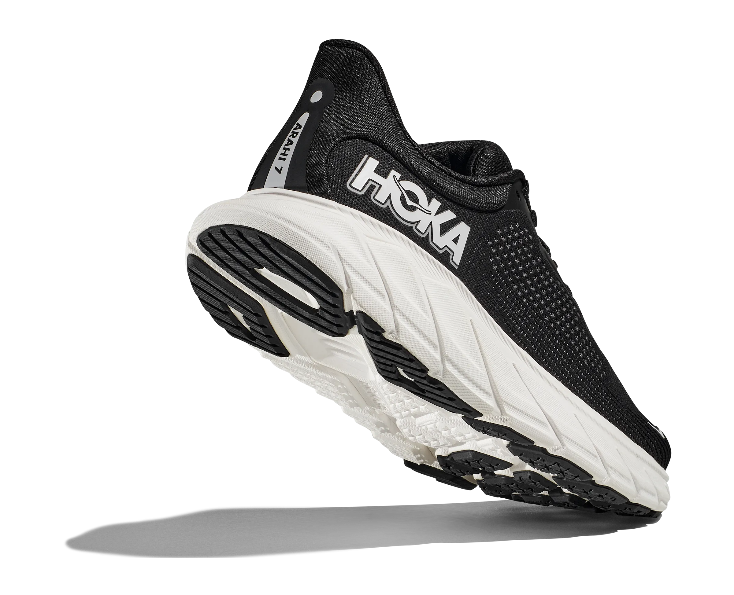 Women's Hoka Arahi 7 Wide 1147890BWHT Color:  Black/White