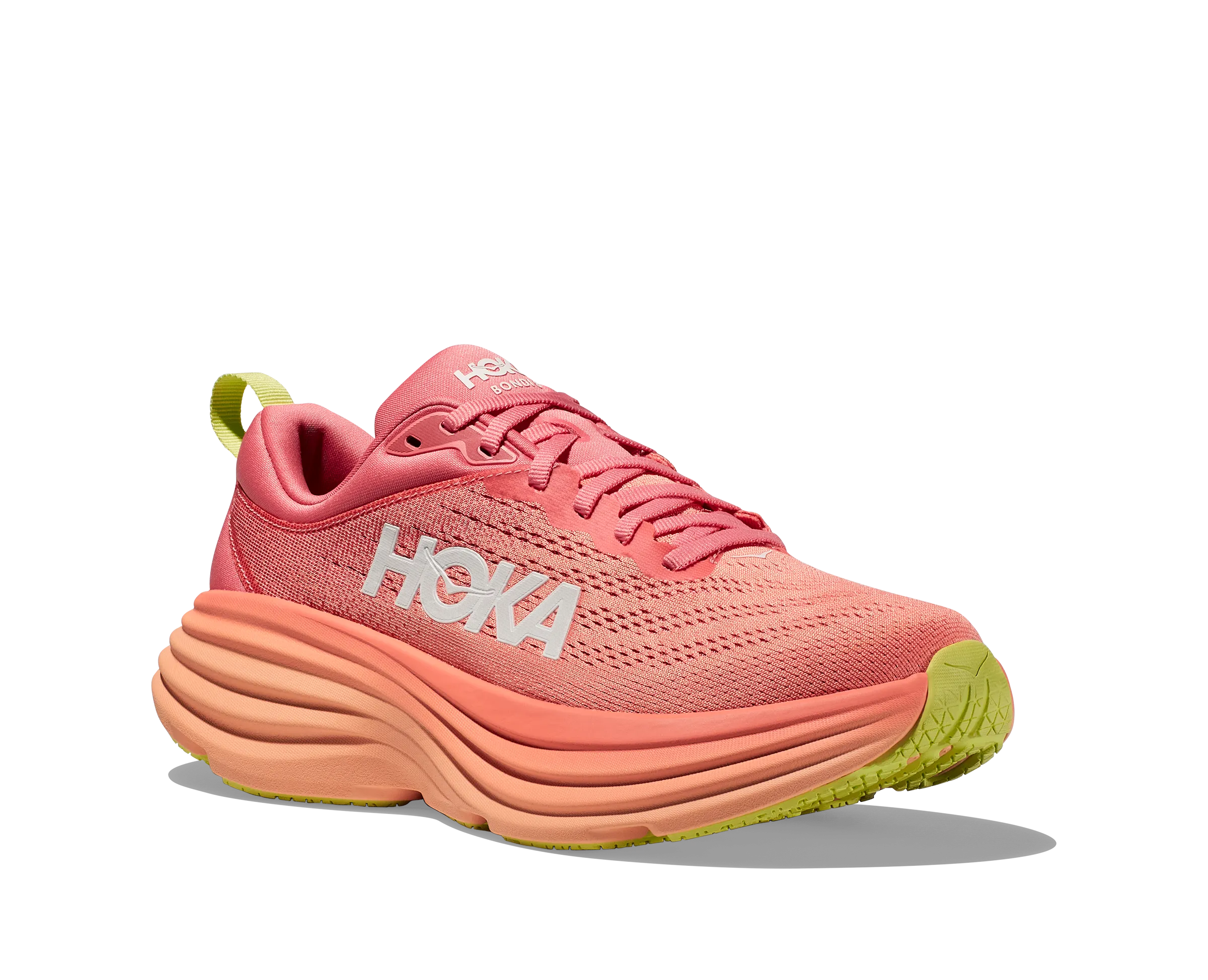 Women's Hoka Bondi 8 Color: Coral / Papaya