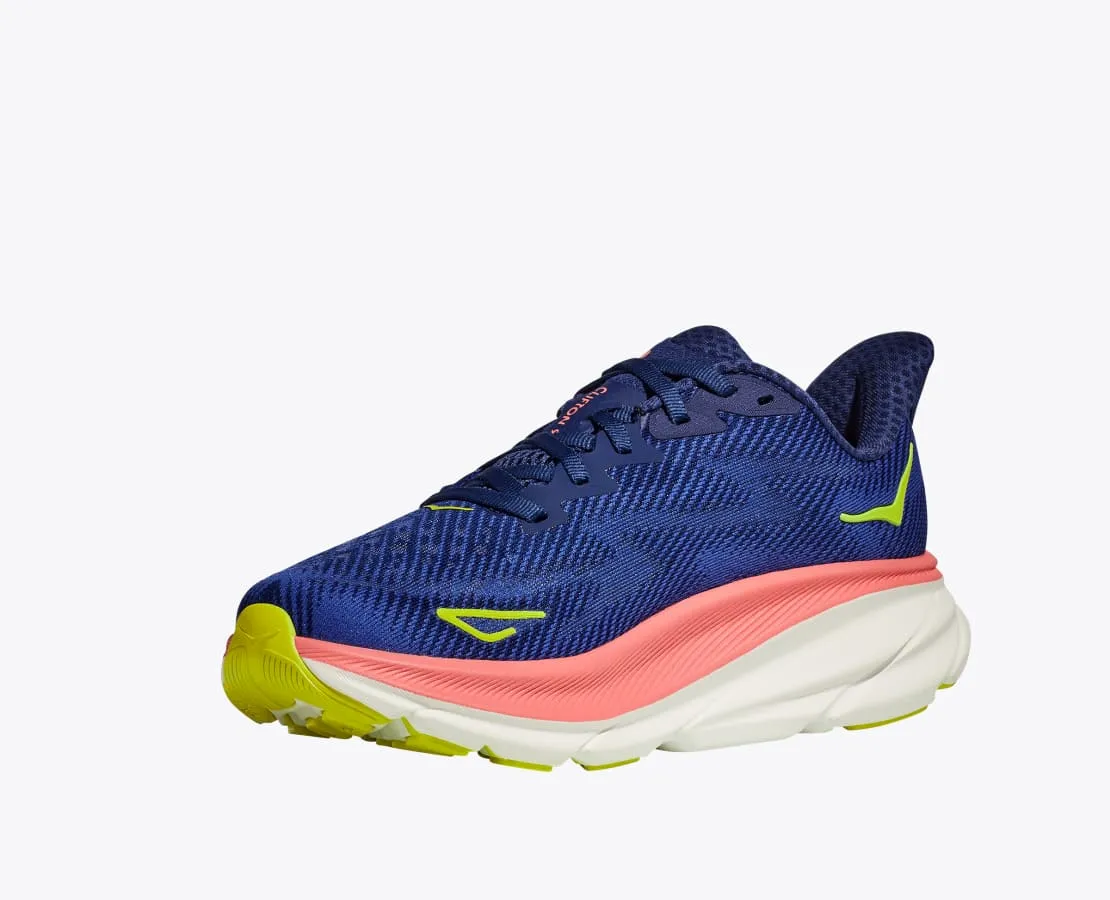 Women's Hoka Clifton 9 1127896EVN Color:  Evening Sky/Coral