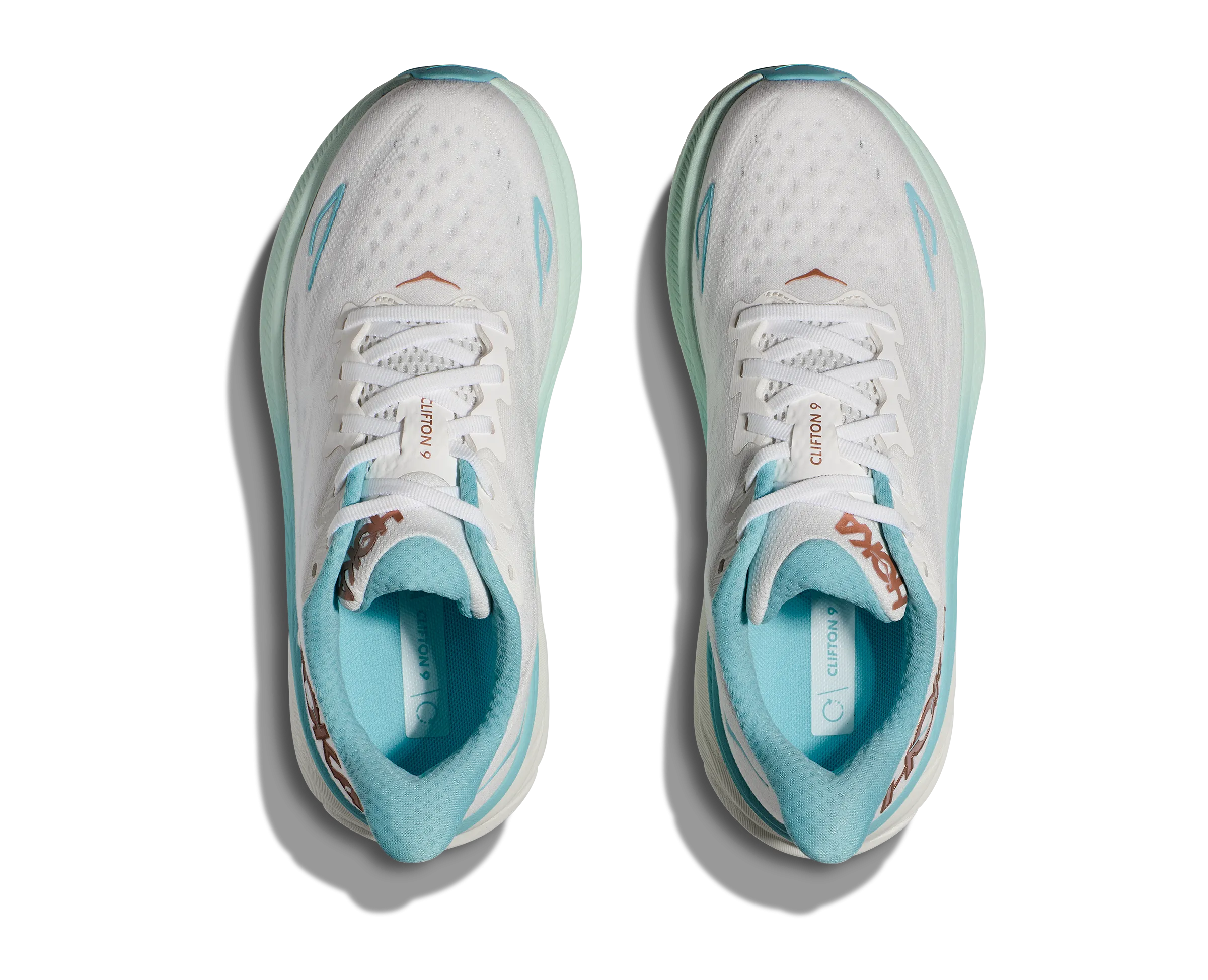 Women's Hoka Clifton 9 Color: Frost/Rose Gold