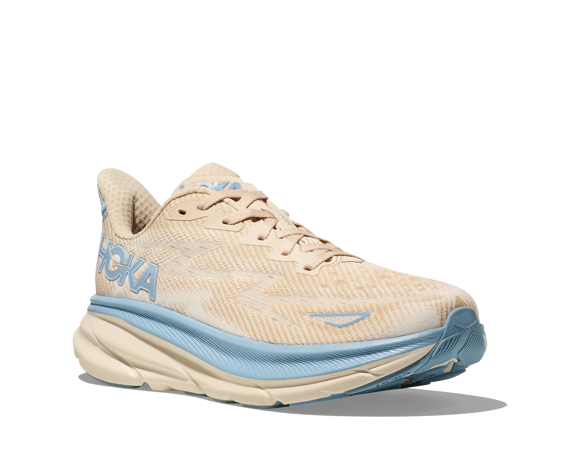 Women's Hoka Clifton 9 Color: Oak/ Alabaster