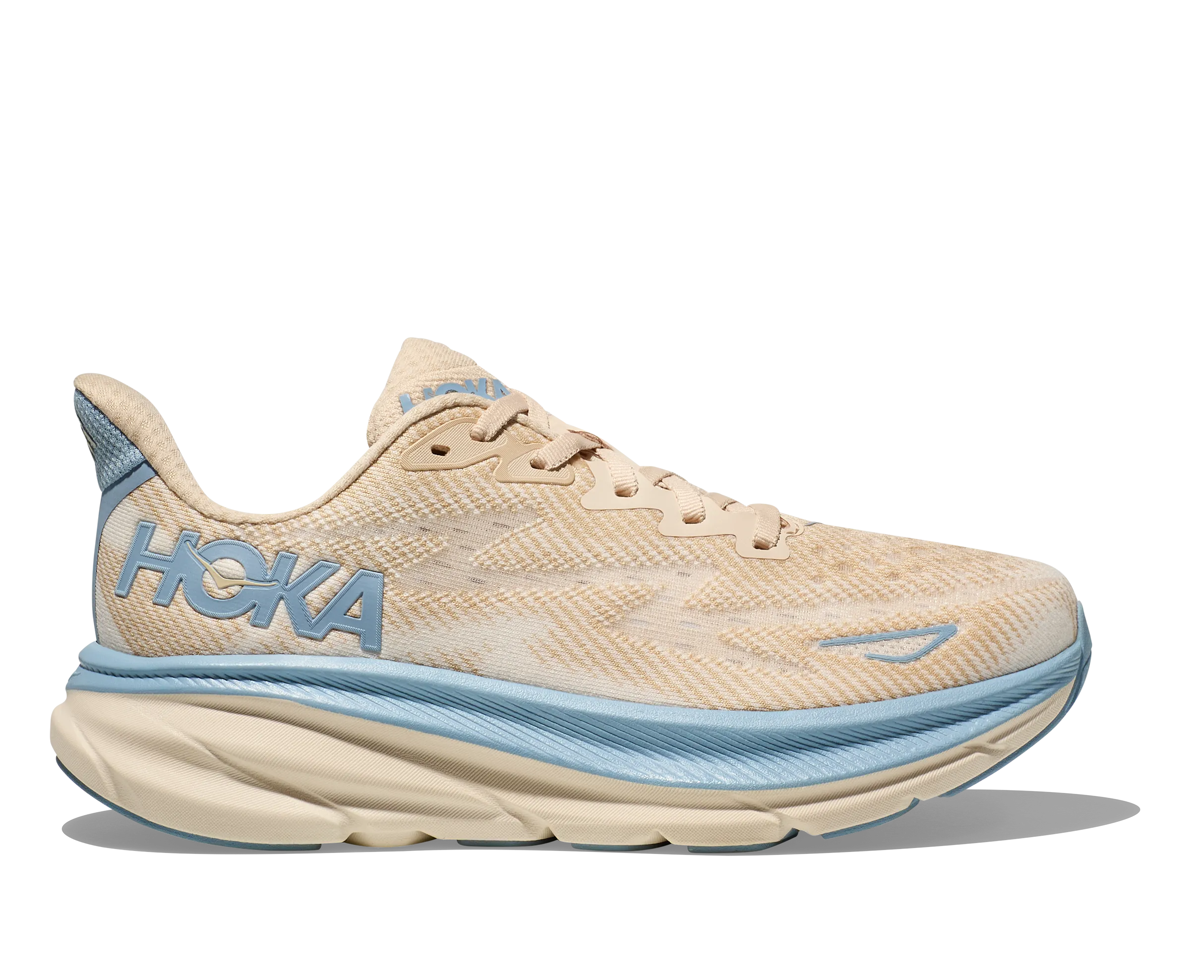 Women's Hoka Clifton 9 Color: Oak/ Alabaster