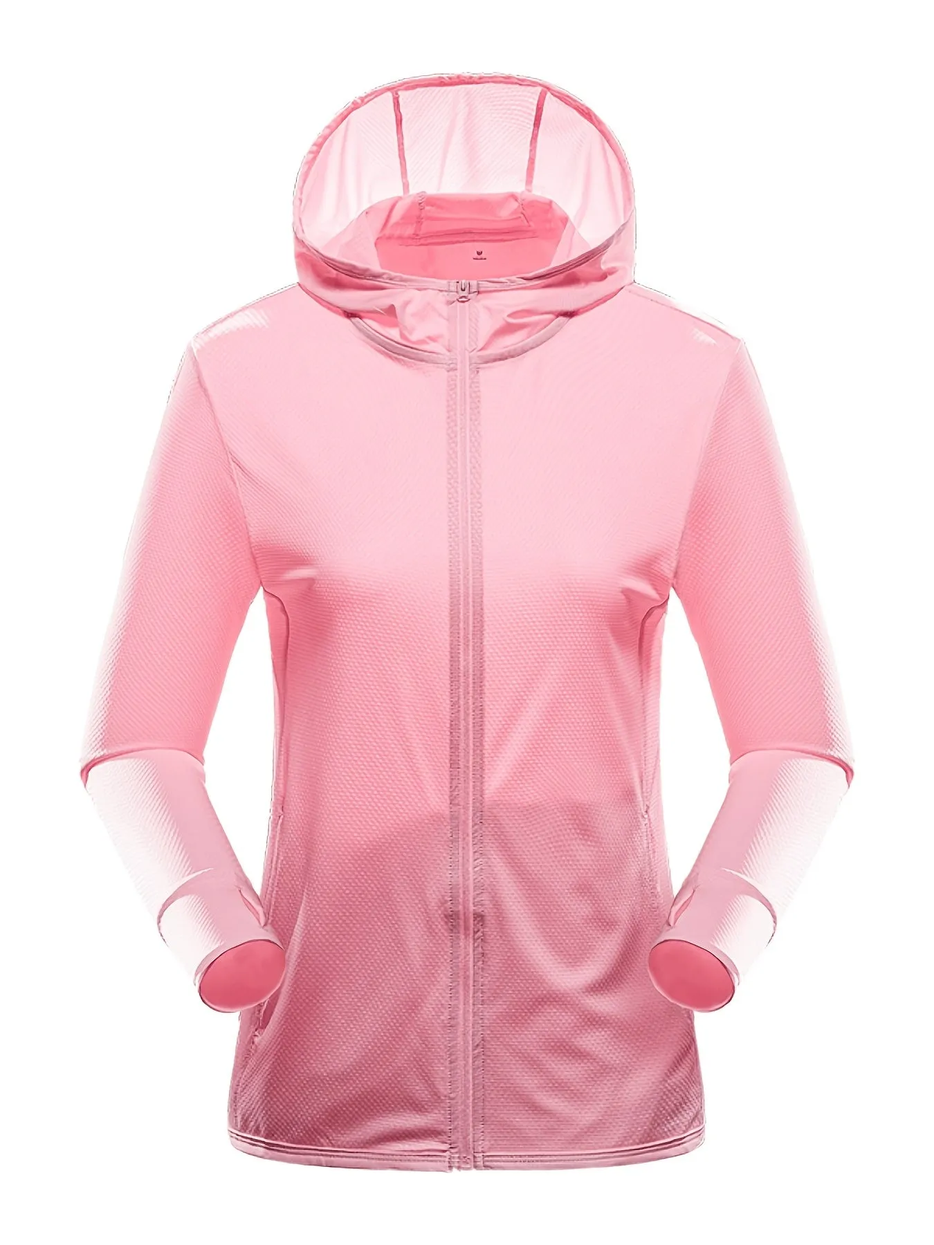 Womens Hooded Lightweight Jacket - Full Zip, Long Sleeve Sports Shirt - Breathable, Quick-Dry for Running, Cycling, Fishing Adventures