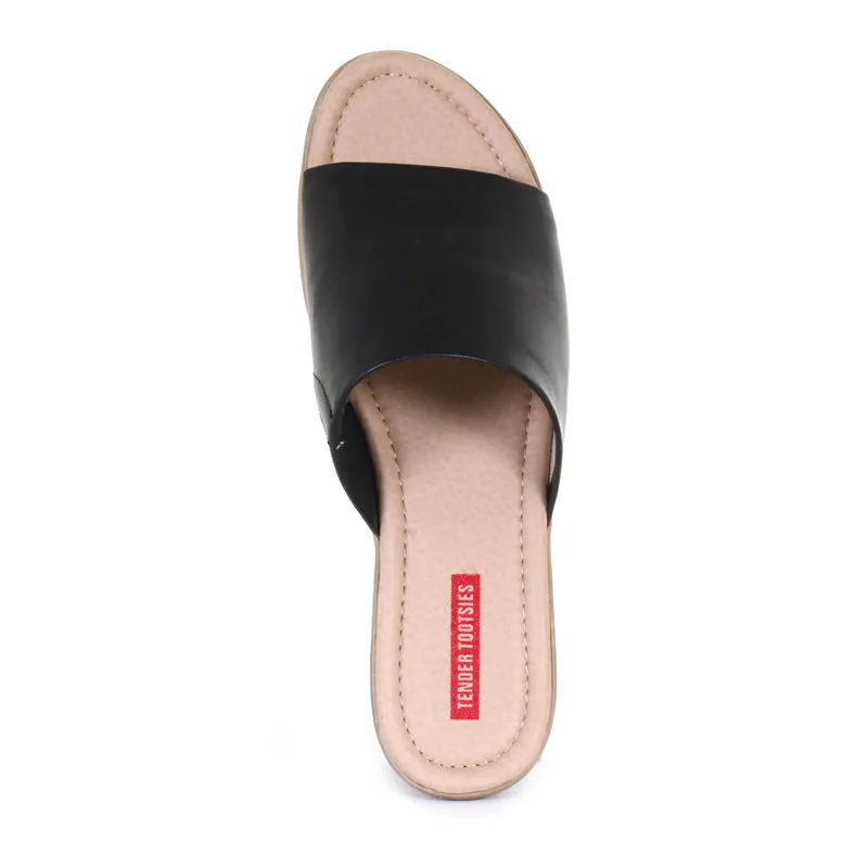 Women's Irina Wide Band Slide Sandal Black