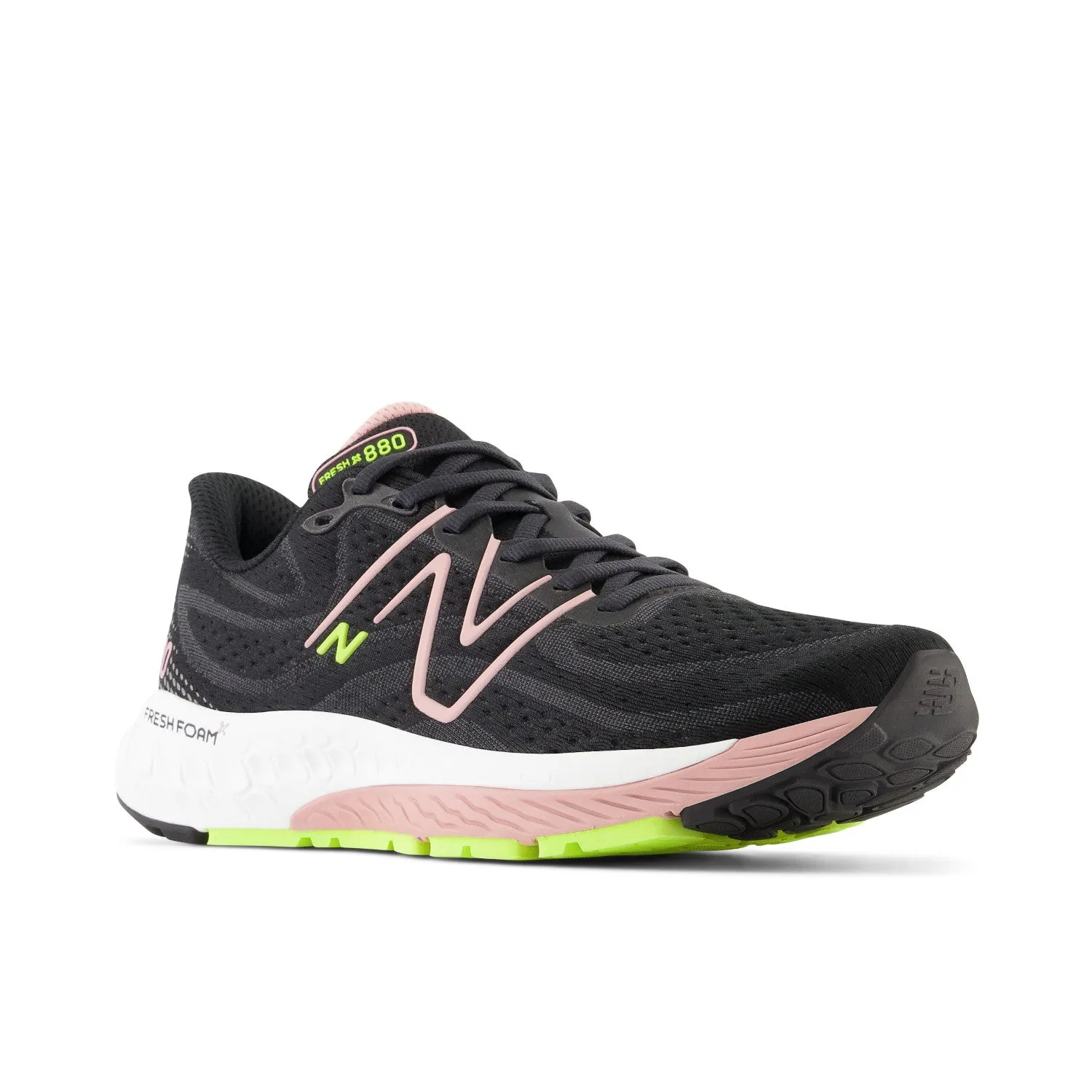 Women's New Balance Fresh Foam X 880v13 Color: Black with Pink Moon