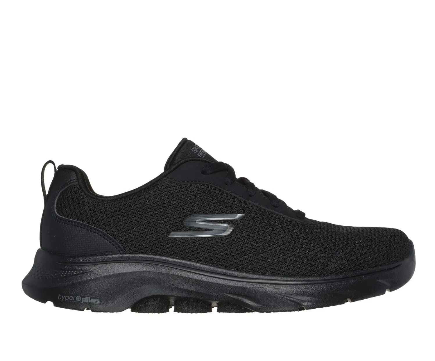 Womens Skechers Go Walk 7- Clear Path Black/ Black Walking Shoes