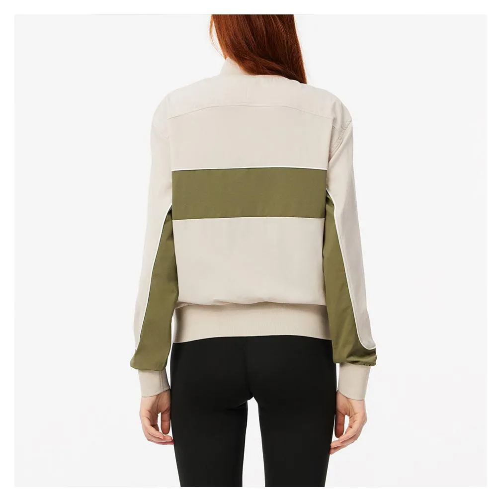 Women's Ultra-Dry Stretch Colorblock Tennis Jacket Hammam and Khaki