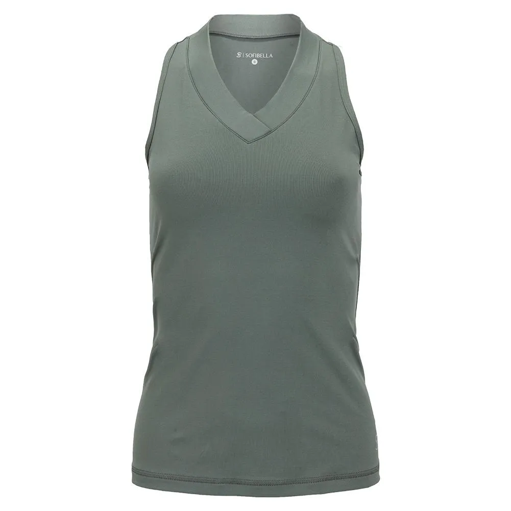 Women's UV Colors Racerback Tennis Tank Army